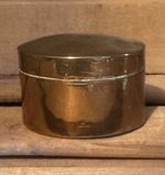 Vintage Very Aged Round Metal Storage Tin - Trinket Storage Pot #SPR11