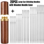 Sewing Needles 25x Stainless Steel Set Large Eye Hand Sewing Needles DIY Repair
