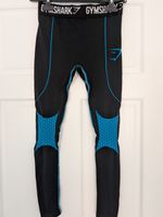 RARE Vintage Gymshark HEX Compression Leggings Black/Blue Size Medium VGC