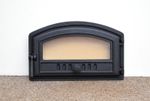47.5 cm x 29.5 cm cast iron fire door bread oven door/pizza with glass