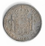 Mexico, War of Independence 1821 Silver 8 Reales Coin overstrike? Ferdinand VII