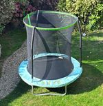 Round Outdoor Garden Kids Trampoline with Safety Enclosure Net