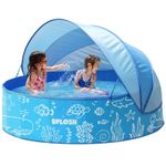 Splosh Kids Paddling Swimming Pool With Sun Shade Canopy 1.2m Toddler