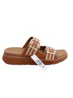 FitFlop Women's Sandals UK 8 Brown Striped 100% Other Slider