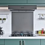BELOFAY Brushed 1mm Stainless Steel Splashback for Kitchen Hob With Free Glue