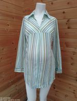 Job lot-21 green striped maternity blouses, new in packaging, free postage.