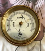Plastimo France Analogue Brass Barometer Dial "Rain Change Fair"
