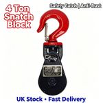 4 Ton Snatch Block with Hook Heavy Duty Lifting Pulley Carbon Steel