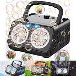 Automatic Bubble Machine Bubble Blower With 20000 Bubbles Per Minute LED Outdoor
