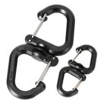 360 Rotating Double Carabiner Outdoor Swivel Clip Portable S Chain Hooks Keychai