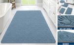 Large Bathroom Rugs 70x46, Extra Soft Absorbent Chenille 70" x 46" Airy Blue