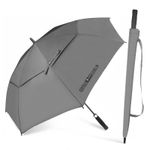 SWIFTEE 60" Golf Umbrella Sports Football Outdoors Windproof Waterproof UV Grey