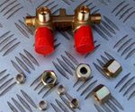 2 WAY GAS VALVE MANIFOLD SUIT 8mm PIPE CARAVAN MOTORHOME CAMPER BOAT SELFBUILD