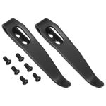 2Set Deep Carry Pocket Clip 1.73"(44mm) Knife Pocket Back Clip with Screws Black