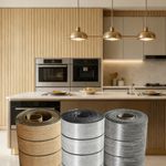 3-15M Wood Grain Effect Wallpaper Kitchen Self Adhesive Wood Slat Wall Stickers