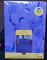 Matalan Japanese Flower Double Duvet Set Blueberry Purple NEW Sealed Vintage