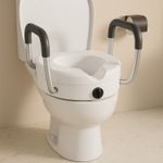 Raised Toilet Seat with Handles 4.7” Toilet Seat Riser for Elderly Post Surgery