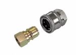 Pressure Washer Heavy Duty Hose Quick Release HP Coupling - 19.5 mm 3/8" F Pair