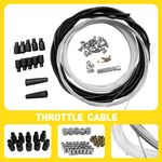 5 Metres DIY Throttle Cable Kit Nipples Ferrules Motorbike Replacement Universal