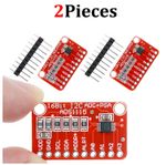 (2Pcs) ADS1115 Module Red Board 16 Bit I2C ADC 4 Channel with Pro Gain Amplifier