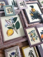 Botanical Reverse Glass Paintings