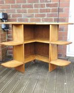 Vintage Mid-century Modern Corner Bookshelf Case