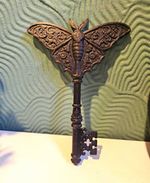 Gothic Antique Style Black Moth Key
