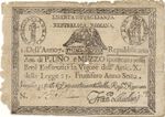 ITALIAN STATES (PRIMA REPUBBLICA ROMANA) banknote 1 1/2 Paoli 1798