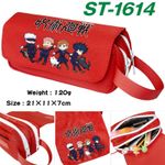 Animes Jujutsu Kaisen Canvas Pencil Case Kids Pen Stationery Bag Makeup Pouch