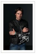 IAN SOMERHALDER Signed Autograph PHOTO Gift Signature Print THE VAMPIRE DIARIES