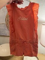 Chloé Girls Orange Ruffle Short Romper Size 3