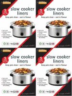 20 Slow Cooker Liners Cooking Bags 4 x 5 Pack For Round & Oval Cookers