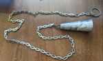 Vintage old chain with a handle from the toilet bowl of the old design USSR 1970