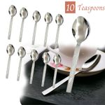 🔥10x Tea spoons Stainless Steel Everyday TeaSpoon Set Coffee Drink Kitchen Home