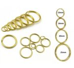 Steel Split Key Rings BRASS Plated Finish Various Sizes 13mm-25mm