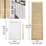 Natural PINE or WHITE Wood FRONT DOOR Louvre Cupboard Wardrobe Slatted - Wave