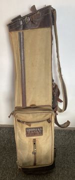 Vintage Antique Leather & Cloth Golf Bag. Spalding & Bros (British) Ltd.