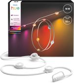 Philips Hue Festavia Permanent Outdoor String Lights, 18m, White Wire