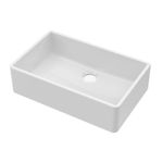 795mm - Fireclay Single Bowl Butler Kitchen Sink - No Overflow &  No Tap Hole