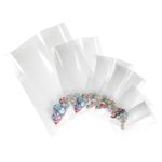 100x Clear Open Top Food Bags Flat Pouch Both Side Transparent Packing Heat Seal