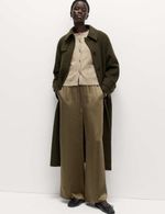 Marks & Spencer Womens Wide leg Trousers in Moss - M&S