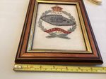 Vintage Hand embroidered 5th A.C.C. Fear Naught Tank Regiment framed embroidery