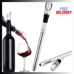Wine Bottle Cooling Cooler Ice Chill Rod Stick Pourer Stopper Stainless Steel