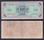 American Occupation Of Italy Banknote 100 Lire 1943A P.-M21b BB/VF