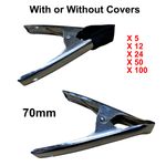 Heavy Duty Market Stall Clips Choose 70mm With / Without Nylon Protective Covers