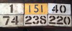 COLLECTION OF LONDON TRANSPORT BUS RUNNING NUMBER PLATES