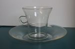 Cocoa cup Jena glass Schott Bauhaus "chocolate clear" design Wagenfeld cocoa cup