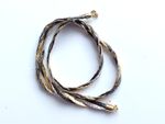 Retro Vintage Silver Black Gold Textured Chain Necklace Chic Twisted Style