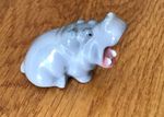 Small Grey China Porcelain Hippopotamus 45mm Great Condition