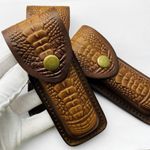 Leather Sheath Belt Loop Case Holder Holster Pouch Scabbard For Folding Knife